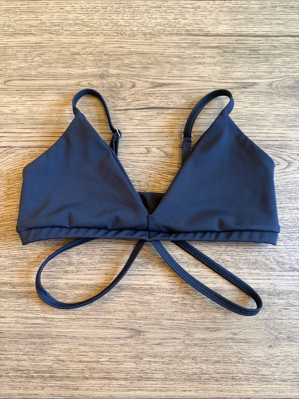 Five Black Triangle Bralette with Strappy Band
